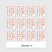 12pcs American Sign Language Alphabet Board, Asl  Aufkleber (Blatt)