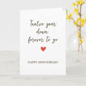 12st Anniversary – Twelve Year Down Forever to Go Karte (Gelbe Blume)