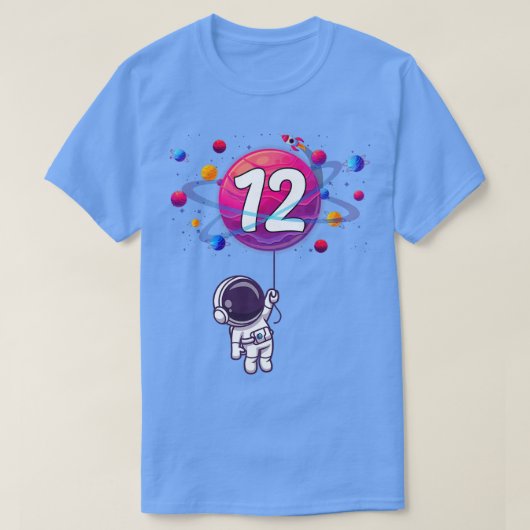 12th Birthday 12 Years Old Birthday Boy Gift Astro T-Shirt (Design vorne)