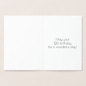 12th Birthday: Art Deco Inspirred Look "12" & Name Folienkarte (Innenseite)