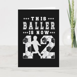 12th Birthday Gift Soccer Player 12 Year Old Boy Karte