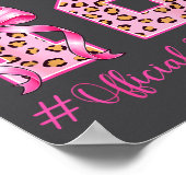 12th Birthday Girl Nk Coquette Bow Leopard 12 Year Poster (Ecke)