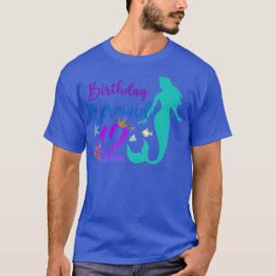 12th Birthday Mermaid Ocean 12 Year Old Magical Bd T-Shirt