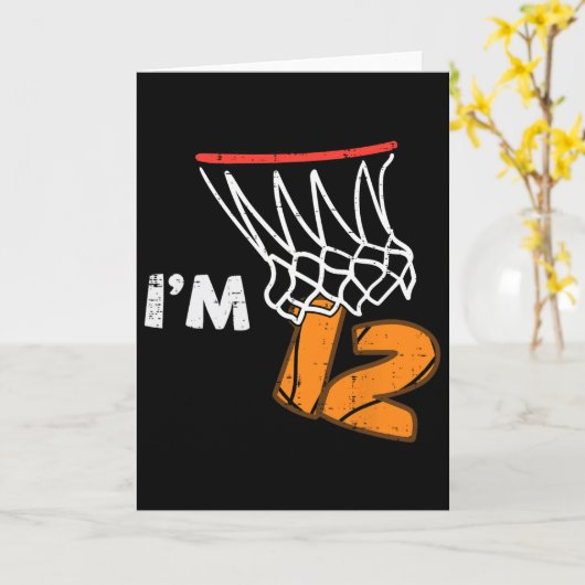 12th Birthday Sketll Im 12 Twelve Year Old Bday Bo Karte (Gelbe Blume)