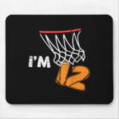 12th Birthday Sketll Im 12 Twelve Year Old Bday Bo Mousepad (Vorne)