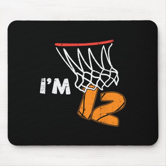 12th Birthday Sketll Im 12 Twelve Year Old Bday Bo Mousepad (Vorne)