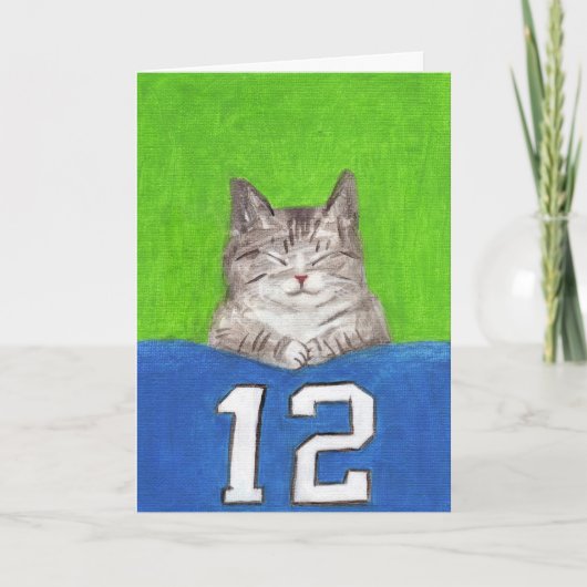 12th Cat Blanket Card Karte (Vorderseite)