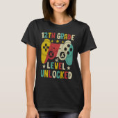 12th Grade Level Unlocked Video Game Retro Back to T-Shirt (Vorderseite)