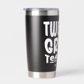 12th Grade Teacher Minimalist Text Thermobecher (Rechts)