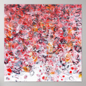 12x12 Abstrakt Red Schwarz-weiß Modern Art Print Poster (Vorne)