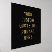 12x12 Black GOLD Custom Quote Signing ART DECO Foliendrucke (Ablage )