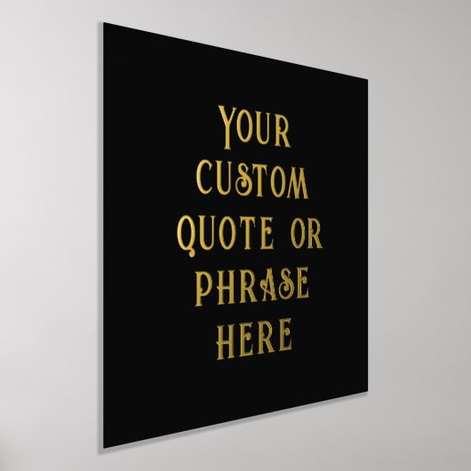 12x12 Black GOLD Custom Quote Signing ART DECO Foliendrucke (Ablage )