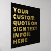 12x12 Black GOLD Custom Sign Quote RETRO Schriftar Foliendrucke (Ablage )