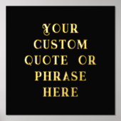12x12 Black GOLD FOIL Custom Quote Verse Foliendrucke (Vorderseite)