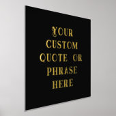 12x12 Black GOLD FOIL Custom Quote Verse Foliendrucke (Ablage )