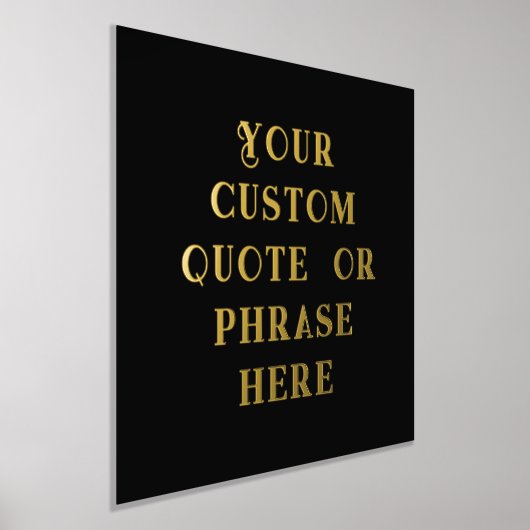 12x12 Black GOLD FOIL Custom Quote Verse Foliendrucke (Ablage )