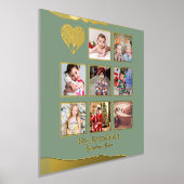 12x12 Foto Collage Gold Foil Sage Olive Green Foliendrucke (Ablage )