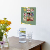12x12 Foto Collage Gold Foil Sage Olive Green Foliendrucke (Ablage(Küche))