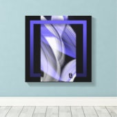 12x12" Lavender Moon Trend Abstract Art Violet Leinwanddruck (Insitu (Holzboden))