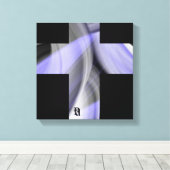 12x12" Lavender Moon Trend Abstract Art Violet Leinwanddruck (Insitu (Holzboden))
