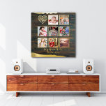 12x12 Photo Collage REAL GOLD FOIL Rustic Foliendrucke<br><div class="desc">This real gold foil art photo collage is perfect for adding family, pet, holiday, wedding photos to create the ultimate birthday, Christmas, Mother's Day, Father's Day, grandparent, wedding anniversary, newlyweds gift. Just add your photos and edit the text as desired and gift to mom, dad, grandpa, grandma, wife, husband, borther,...</div>