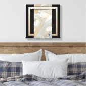 12x12" Sandy Tornado Trend Abstrakt Art Beige Leinwanddruck (Insitu (Schlafzimmer))