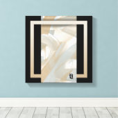12x12" Sandy Tornado Trend Abstrakt Art Beige Leinwanddruck (Insitu (Holzboden))