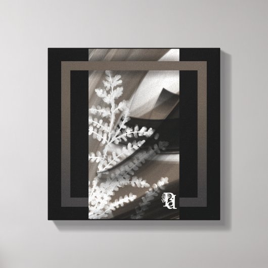 12x12" Terra’s Tender Whisper Abstract Brown Flowe Leinwanddruck (Vorderseite)