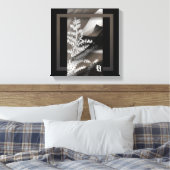 12x12" Terra’s Tender Whisper Abstract Brown Flowe Leinwanddruck (Insitu (Schlafzimmer))