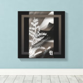 12x12" Terra’s Tender Whisper Abstract Brown Flowe Leinwanddruck (Insitu (Holzboden))