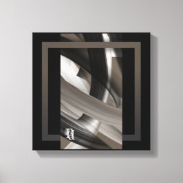 12x12" Terra’s Tender Whisper Abstract Brown Flowe Leinwanddruck