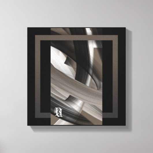 12x12" Terra’s Tender Whisper Abstract Brown Flowe Leinwanddruck (Vorderseite)