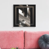 12x12" Terra’s Tender Whisper Abstract Brown Flowe Leinwanddruck (Insitu (Wohnzimmer))