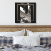 12x12" Terra’s Tender Whisper Abstract Brown Flowe Leinwanddruck (Insitu (Schlafzimmer))