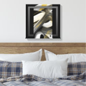 12x12" Trend Abstract Art Canvas Black White Gold Leinwanddruck (Insitu (Schlafzimmer))
