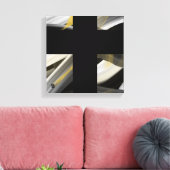 12x12" Trend Abstract Art Canvas Black White Gold Leinwanddruck (Insitu (Wohnzimmer))