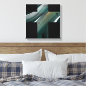 12x12" Trend Abstract Art Canvas Black White Green Leinwanddruck (Insitu (Schlafzimmer))