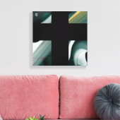 12x12" Trend Abstract Art Canvas Black White Green Leinwanddruck (Insitu (Wohnzimmer))