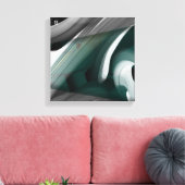 12x12" Trend Abstract Art Canvas Black White Green Leinwanddruck (Insitu (Wohnzimmer))