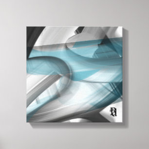 12x12" Trend Abstraktes Kunstleinwand Schwarz Weiß Leinwanddruck