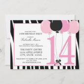 12x18 14. Geburtstagsparty Einladung (Vorderseite)