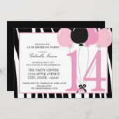 12x18 14. Geburtstagsparty Einladung (Vorne/Hinten)