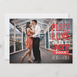 12x18 1 Foto Fotokarte für Frieden, Liebe und Freu Feiertagskarte