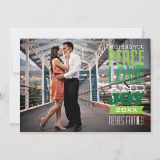 12x18 1 Foto Fotokarte für Frieden, Liebe und Freu Feiertagskarte