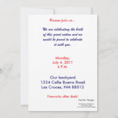 12x18 4. Juli Party Einladung (Rückseite)