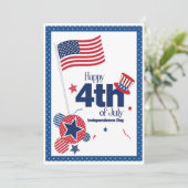 12x18 4. Juli Party Einladung (Stehend Vorderseite)