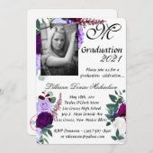 12x18 Abschluss Teil Einladung Lavendel Hibiskus (Vorne/Hinten)