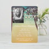 12x18 Abschluss Teil Einladung Strand Sonnenunterg (Stehend Vorderseite)