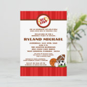 12x18 All Star Red Birtyhday Einladung (Stehend Vorderseite)