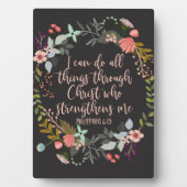 12x18 alles durch Christus Philippians Bibel Fotoplatte (Vorderseite)